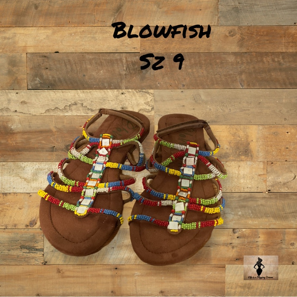 Blowfish Beaded Sandals for Women Sz 9